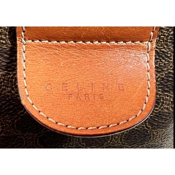 CELINE Macadam Duffel Bag Brown Canvas Duffle Bag Celine Lock, Leather Cloche - Picture 4 of 16